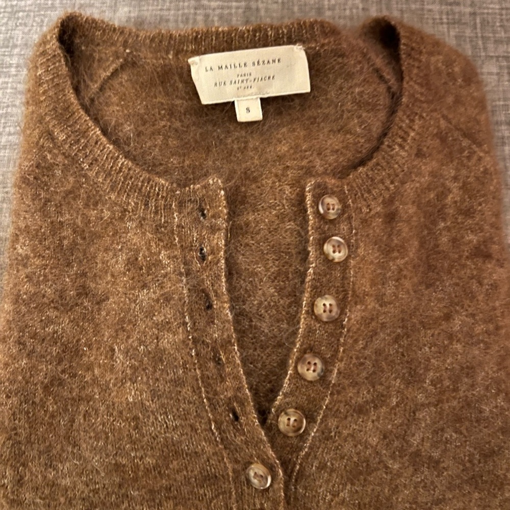 Sezane Leon sweater with soft and cozy mohair and cashmere